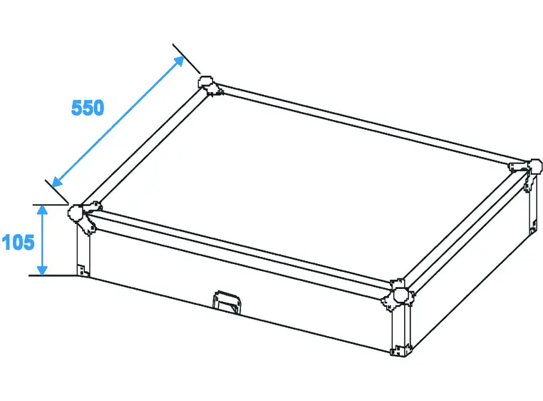Flight case for mikser Pro MCB-19 12U, svart 